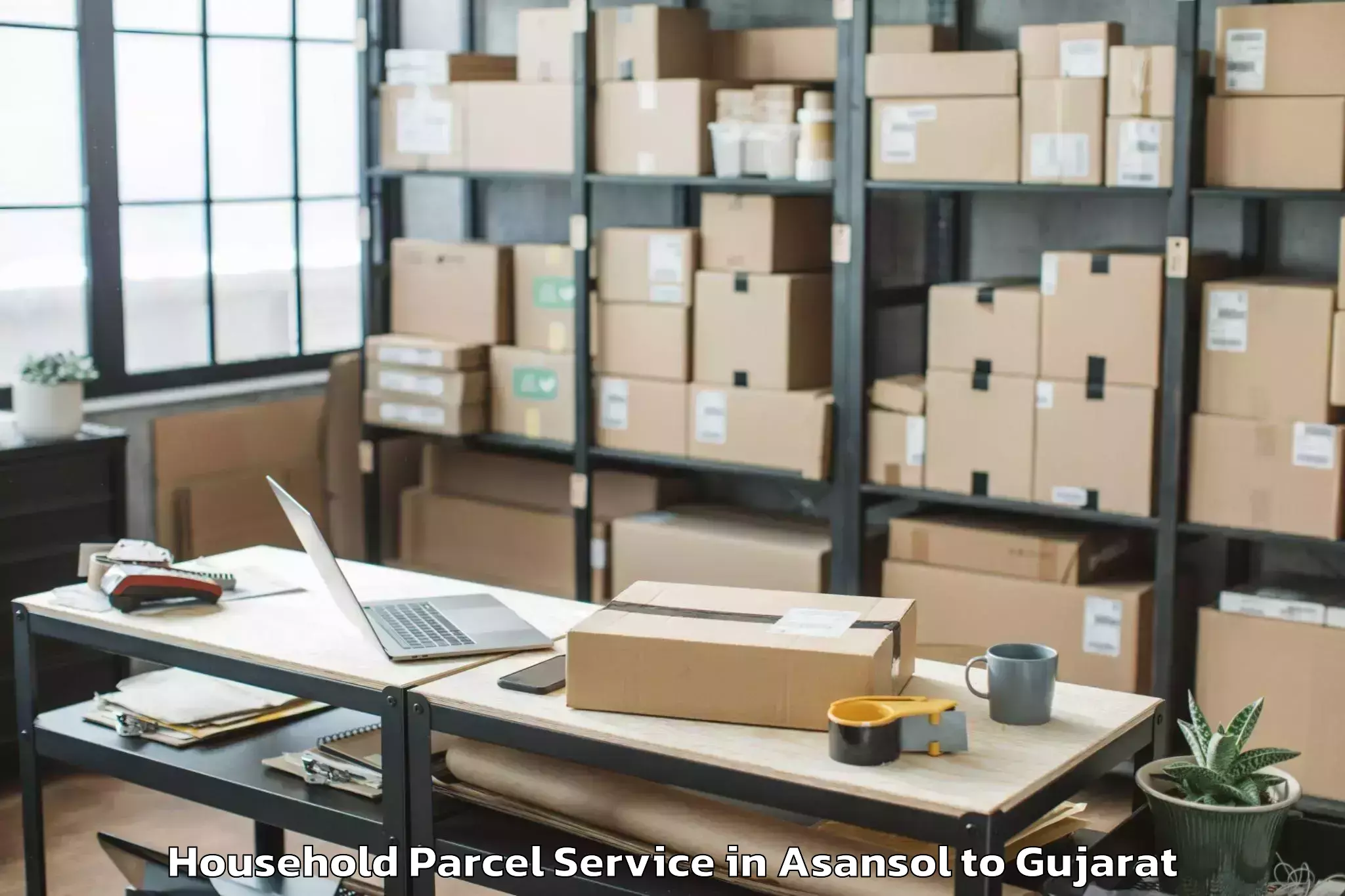 Asansol to Gujarat Vidyapith Ahmedabad Household Parcel